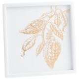 Platte, Kakaobohne, gold, Lindt x Meissen, 17 x 17 cm | Accessoires Meissen Cosmopolitan
