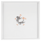 Platte, Mingdrachen leicht, schwarz und platin, 17 x 17 cm. | Meissen Cosmopolitan