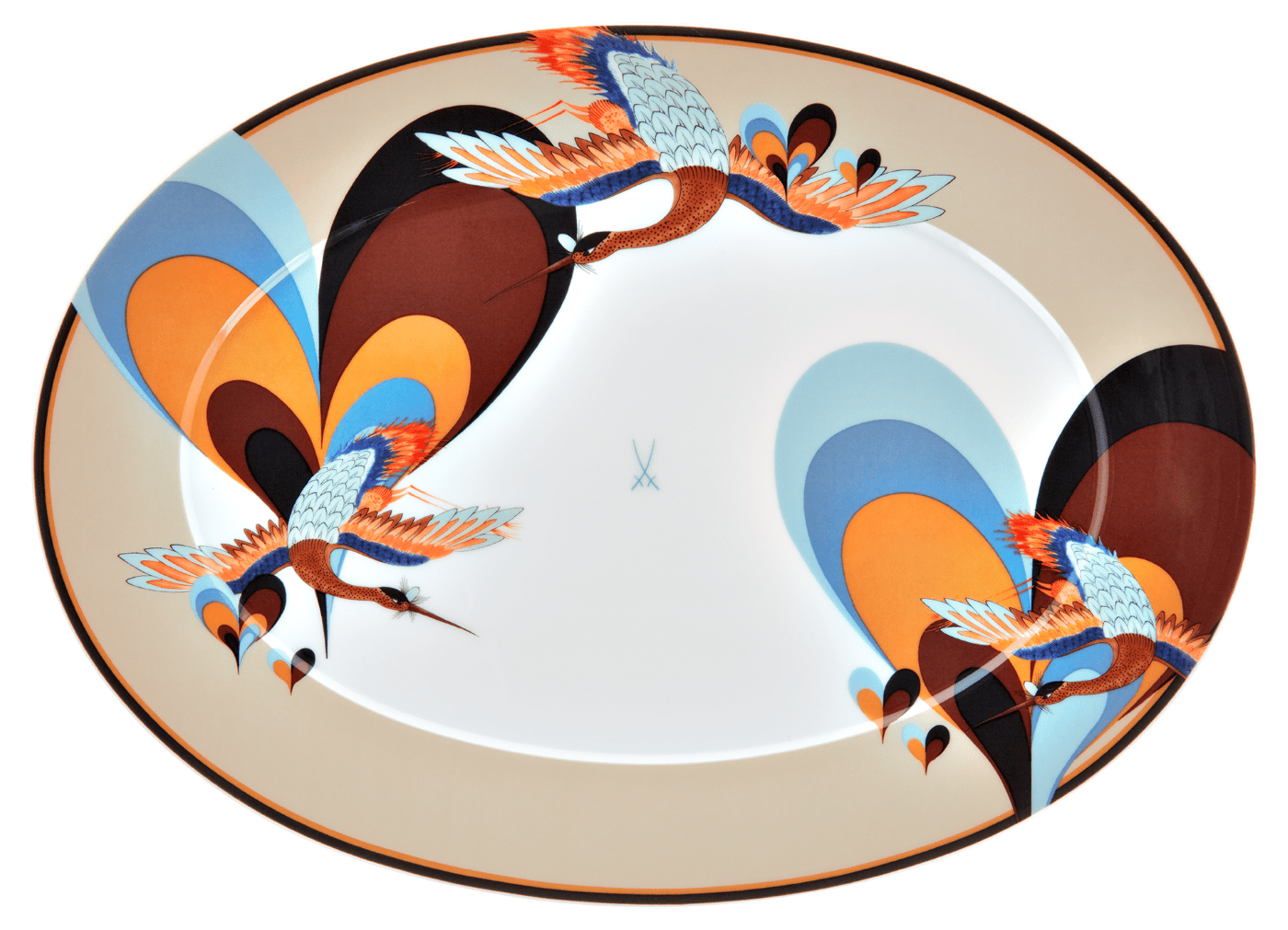 Platte, No.41 Collage, L 36 cm, oval | Meissen No.41 Collage 79a630 - 41308 - Meissen Weimar