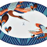 Platte No.41 Collage Love Birds oval L 30 cm | Meissen No.41 Collage