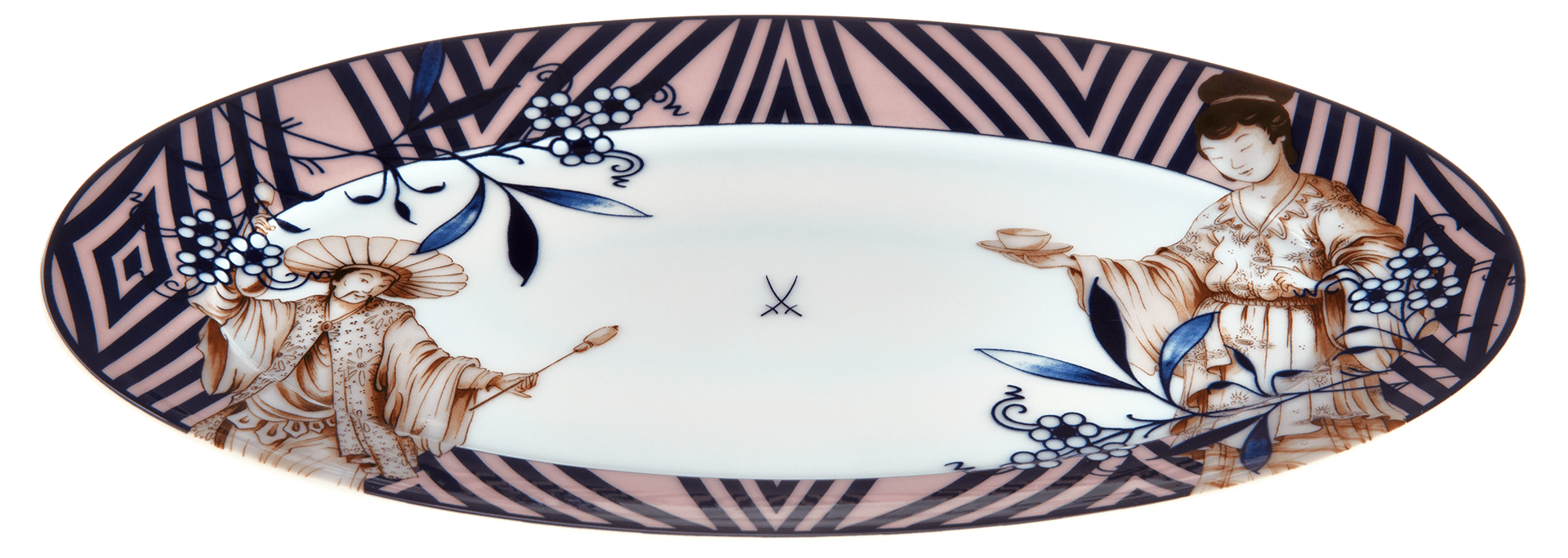 Platte Noble Chinese L 30 cm oval | Meissen No.41 Collage 79a651 - 41307 - Meissen Weimar