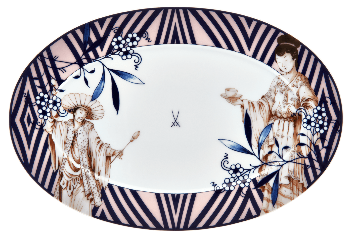Platte Noble Chinese L 30 cm oval | Meissen No.41 Collage 79a651 - 41307 - Meissen Weimar