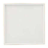 Platte, ohne Dekoration, Goldrand,  quadratisch 25 x 25 cm | Meissen Cosmopolitan