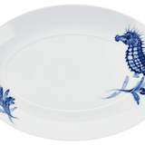Platte, oval, "Blue Treasures", Seepferdchen, L 25 cm | Meissen Cosmopolitan
