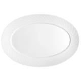 Platte, oval, klein, Weiß, L 30 cm | Meissen No.41 Wellenspiel Relief