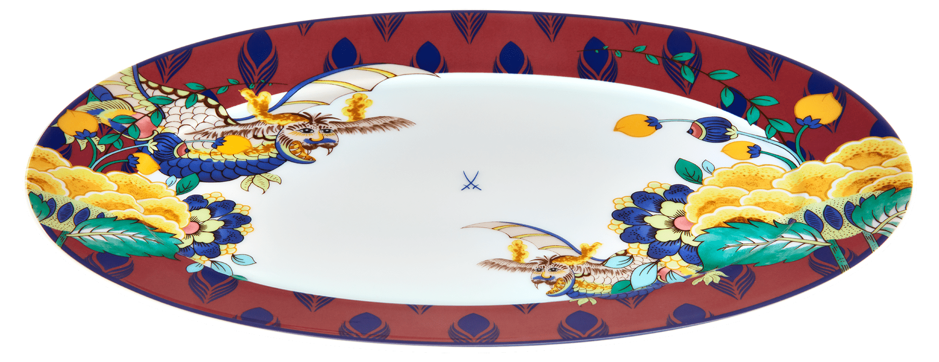 Platte oval Mystic Garden L 36 cm | Meissen No.41 Collage 79a620 - 41308 - Meissen Weimar