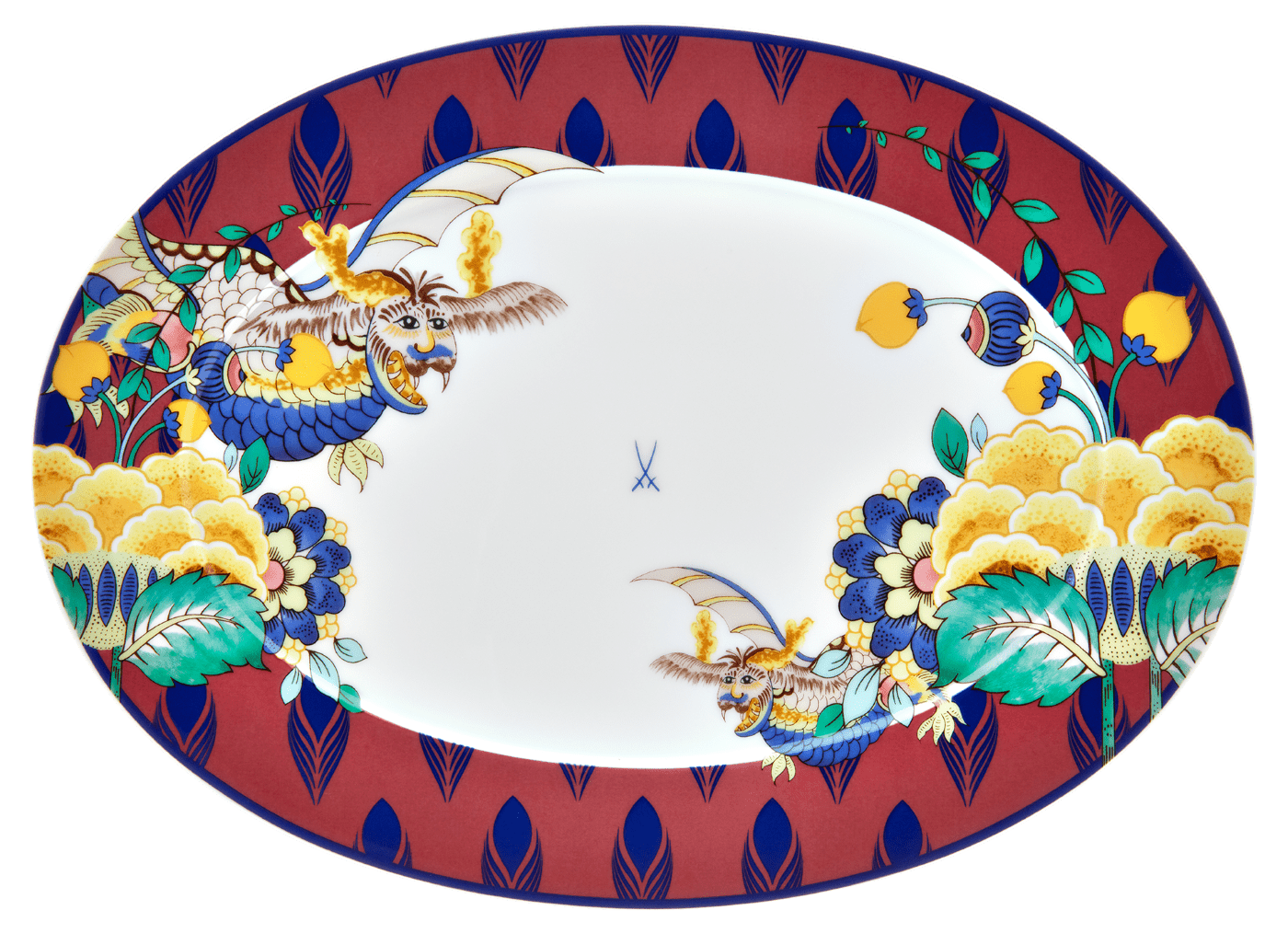 Platte oval Mystic Garden L 36 cm | Meissen No.41 Collage 79a620 - 41308 - Meissen Weimar