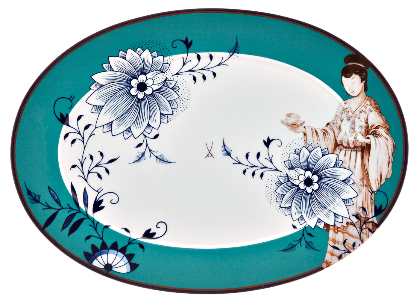 Platte oval Noble Chinese L 36 cm | Meissen No.41 Collage 79a650 - 41308 - Meissen Weimar