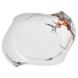 Platte oval Waldflora mit Insekten L 25,5 cm | Meissen Wellenspiel Relief