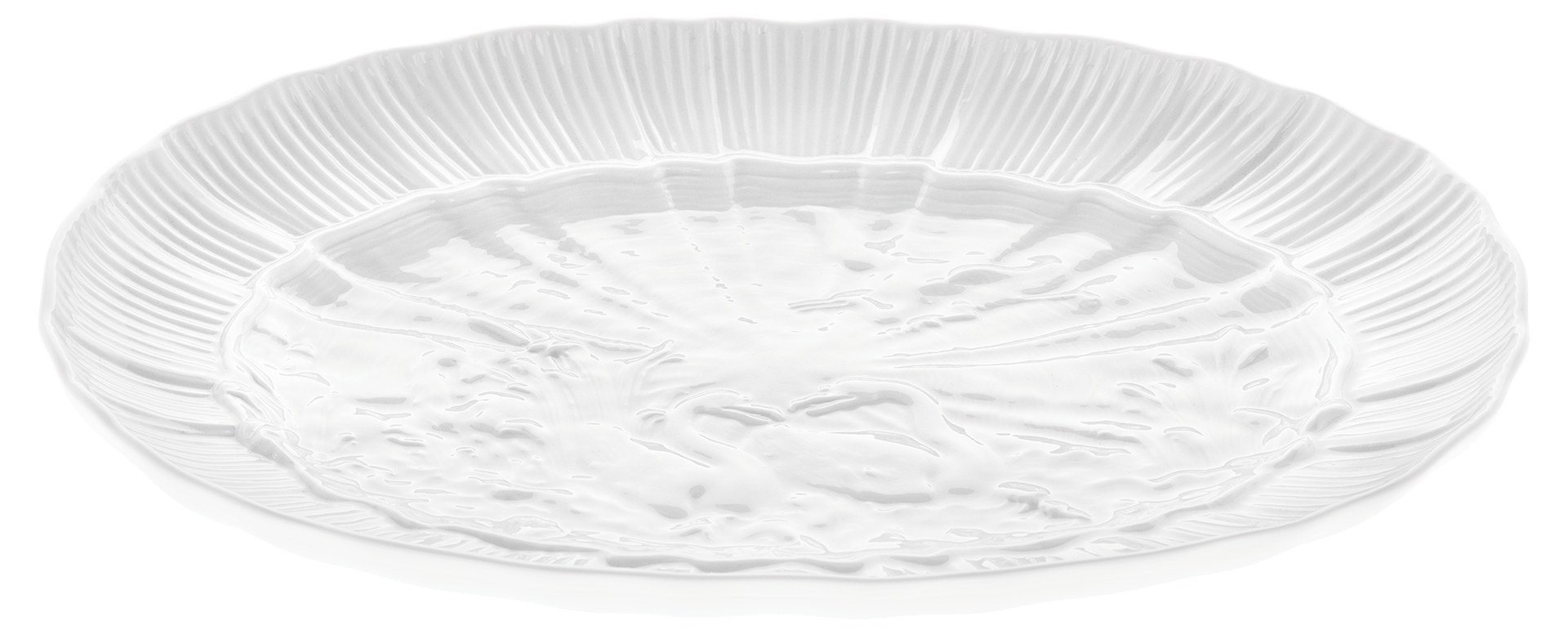 Platte, oval, Weiß, L 30 cm | Meissen Schwanendessin 000001 - 05307 - Meissen Weimar