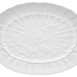 Platte, oval, Weiß, L 30 cm | Meissen Schwanendessin