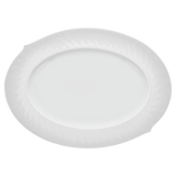 Platte, oval,  Weiß, L 35 cm | Meissen Wellenspiel Relief