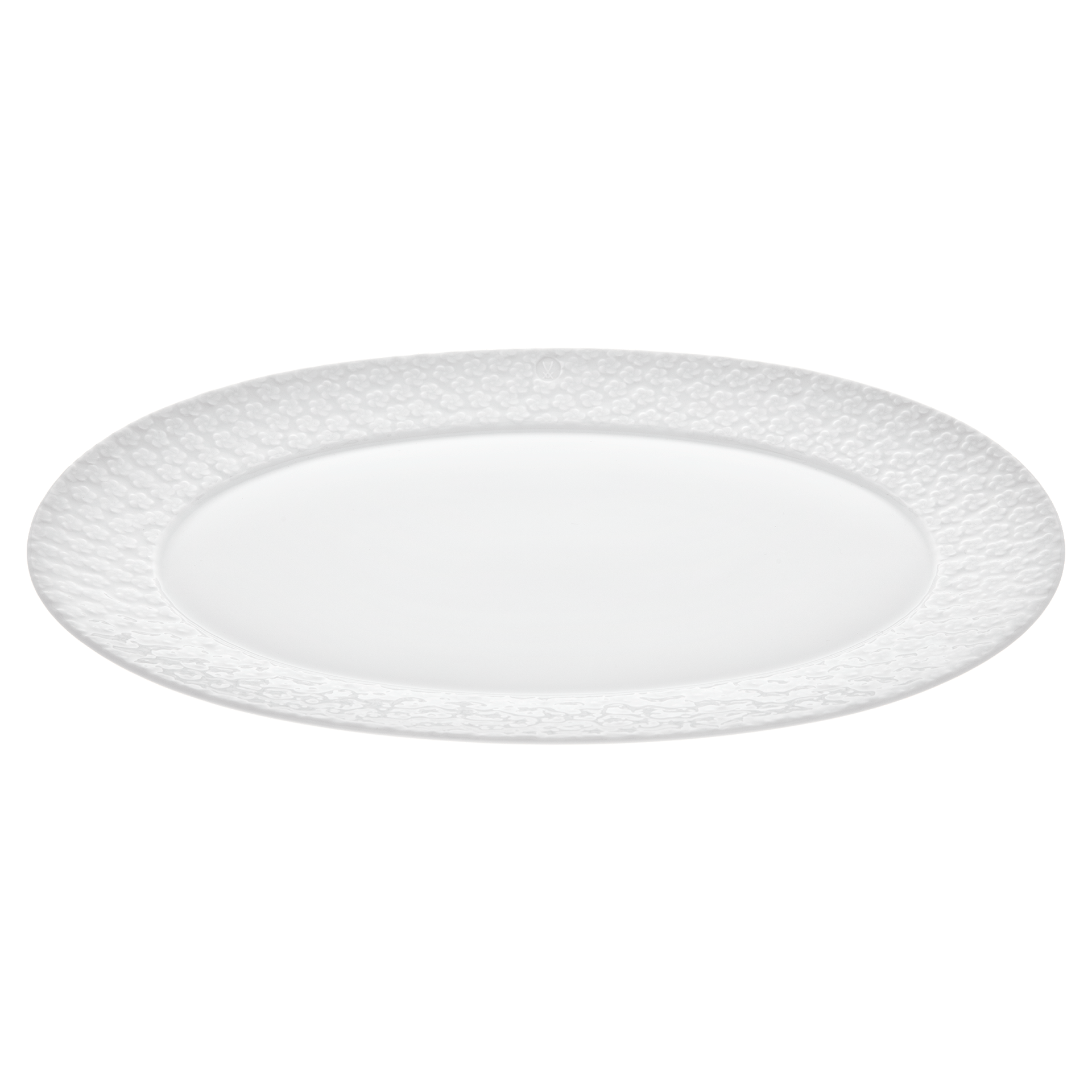 Platte, oval, weiß, L 36 cm | Meissen No. 41 Royal Blossom 000001 - 42308 - Meissen Weimar