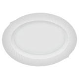 Platte, oval, Weiß, L 39 cm | Meissen Wellenspiel Relief
