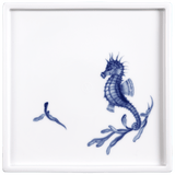 Platte, "Blue Treasures", Seepferdchen, 21 x 21 cm | Meissen Cosmopolitan