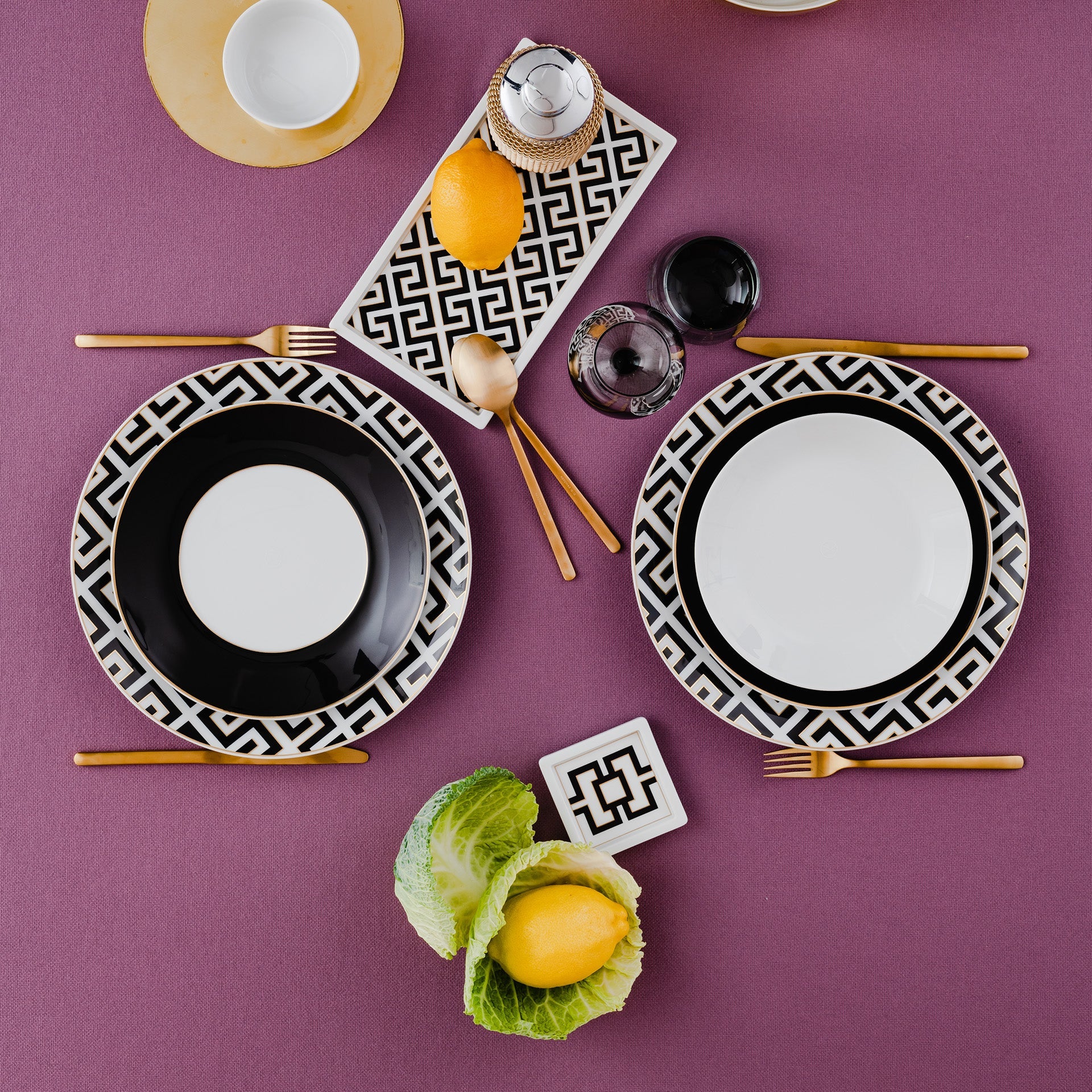 Platte Royal Palace Schwarz Ø 21 cm | Meissen Cosmopolitan 79a473 - 37276 - Meissen Weimar