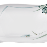 Platte Waldflora mit Insekten L 31 cm | Meissen Wellenspiel Relief