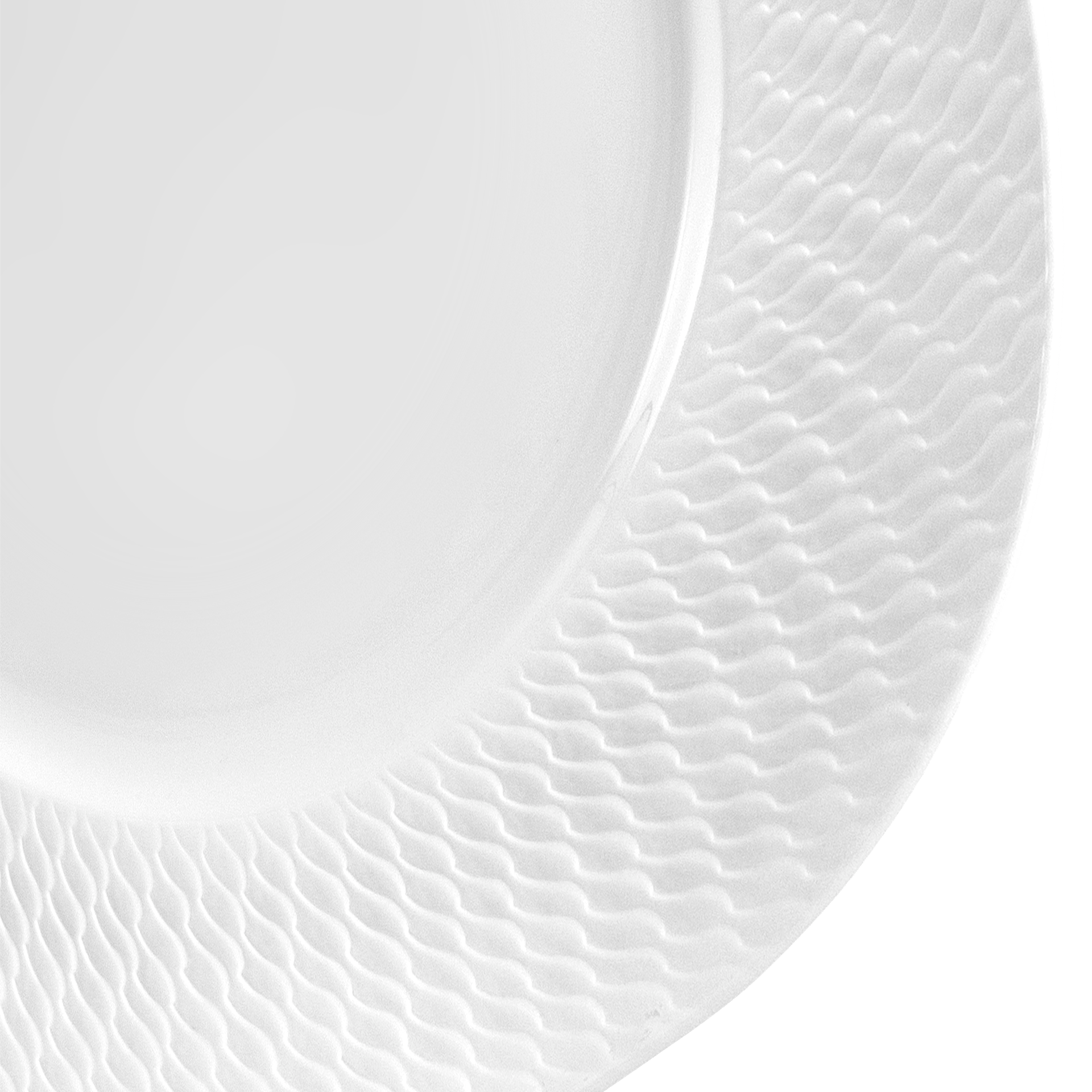 Platzteller Biskuit Weiß Ø 33 cm | Meissen Wellenspiel Relief 860101 - 29478 - Meissen Weimar