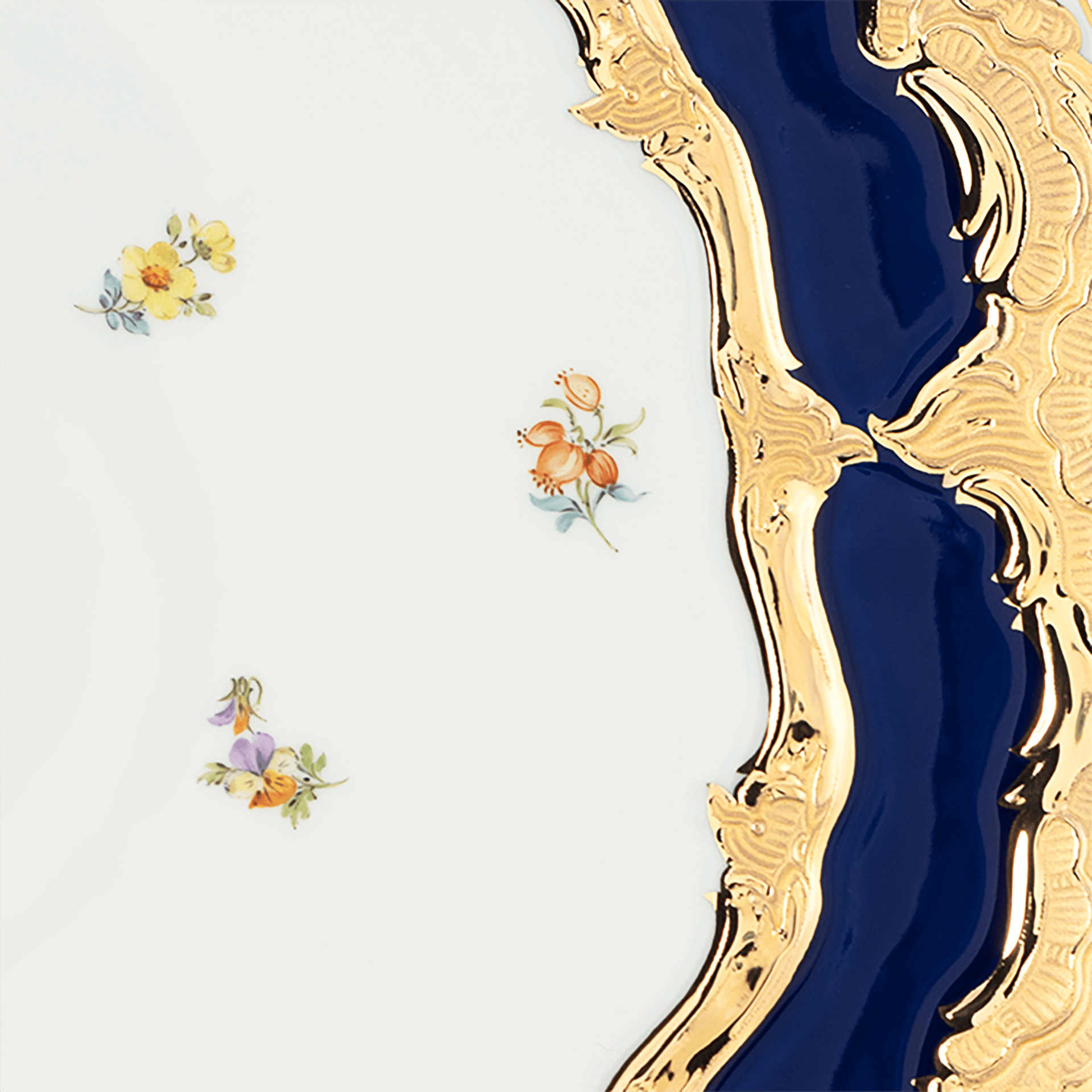 Platzteller Königsblau Goldbronze Ø 33 cm | Meissen B - Form 011079-15505 - Meissen Weimar