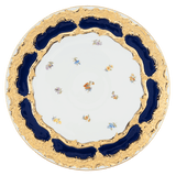 Platzteller Königsblau Goldbronze Ø 33 cm | Meissen B-Form