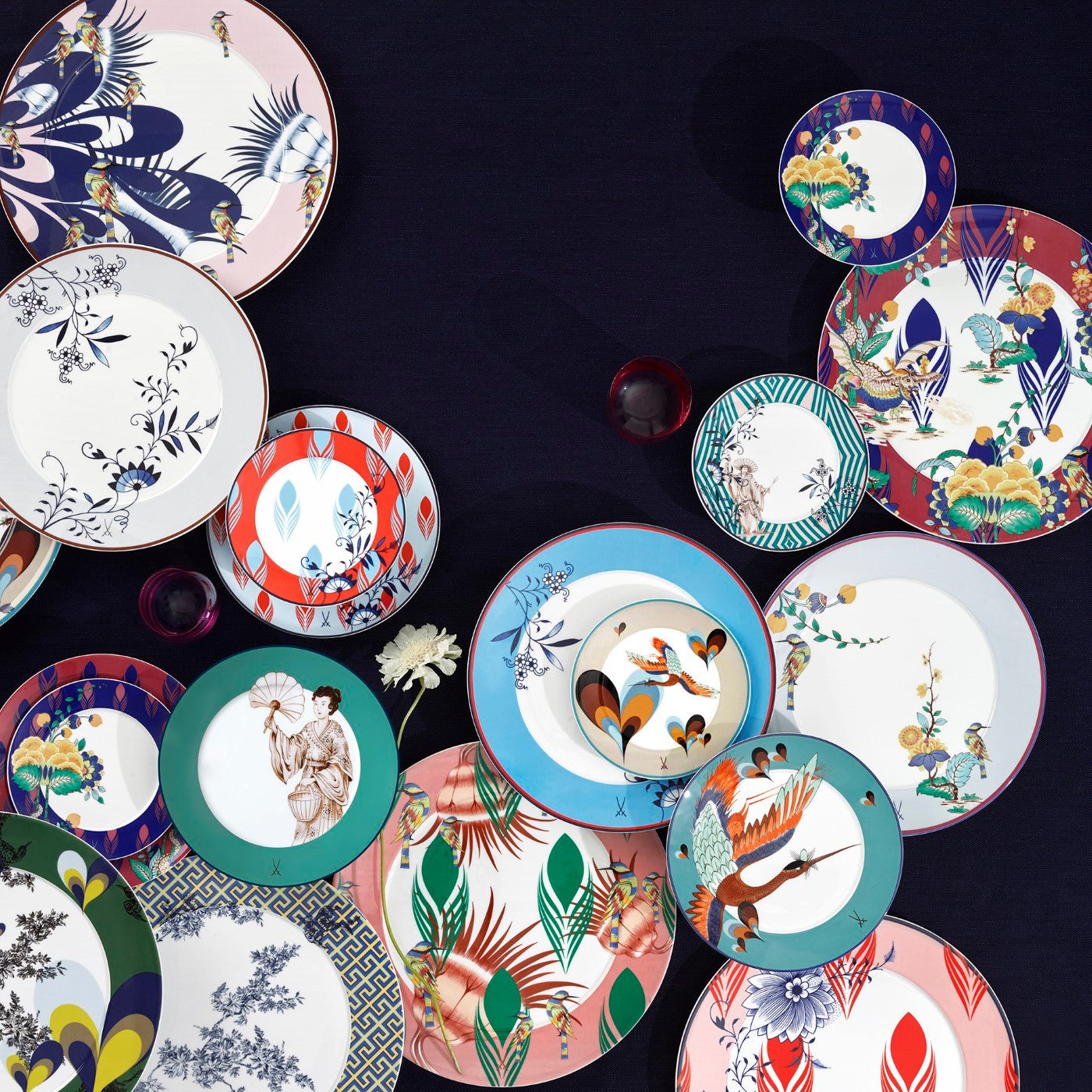 Platzteller Palace Birds Ø 33 cm | Meissen No.41 Collage 79a580 - 41478 - Meissen Weimar