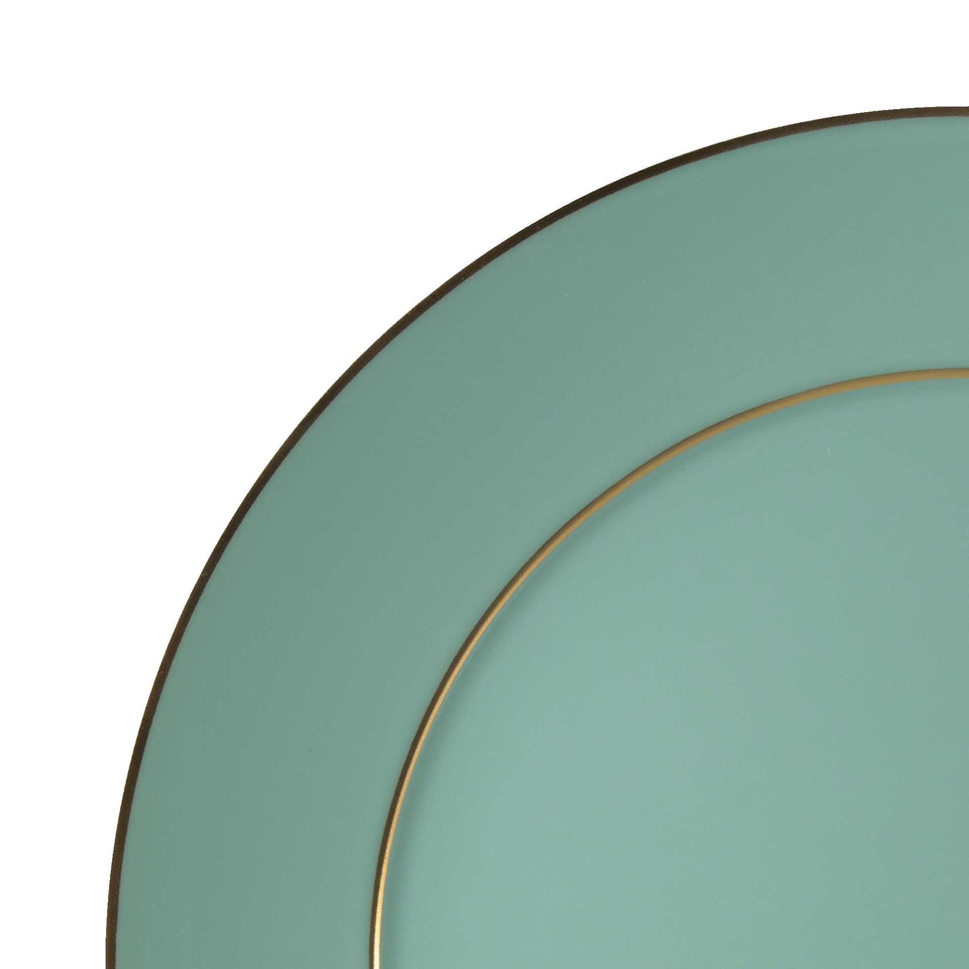 Platzteller, seladon, Goldrand, Ø 33 cm | Meissen No.41 Urban Colours 79B532-41478 - Meissen Weimar