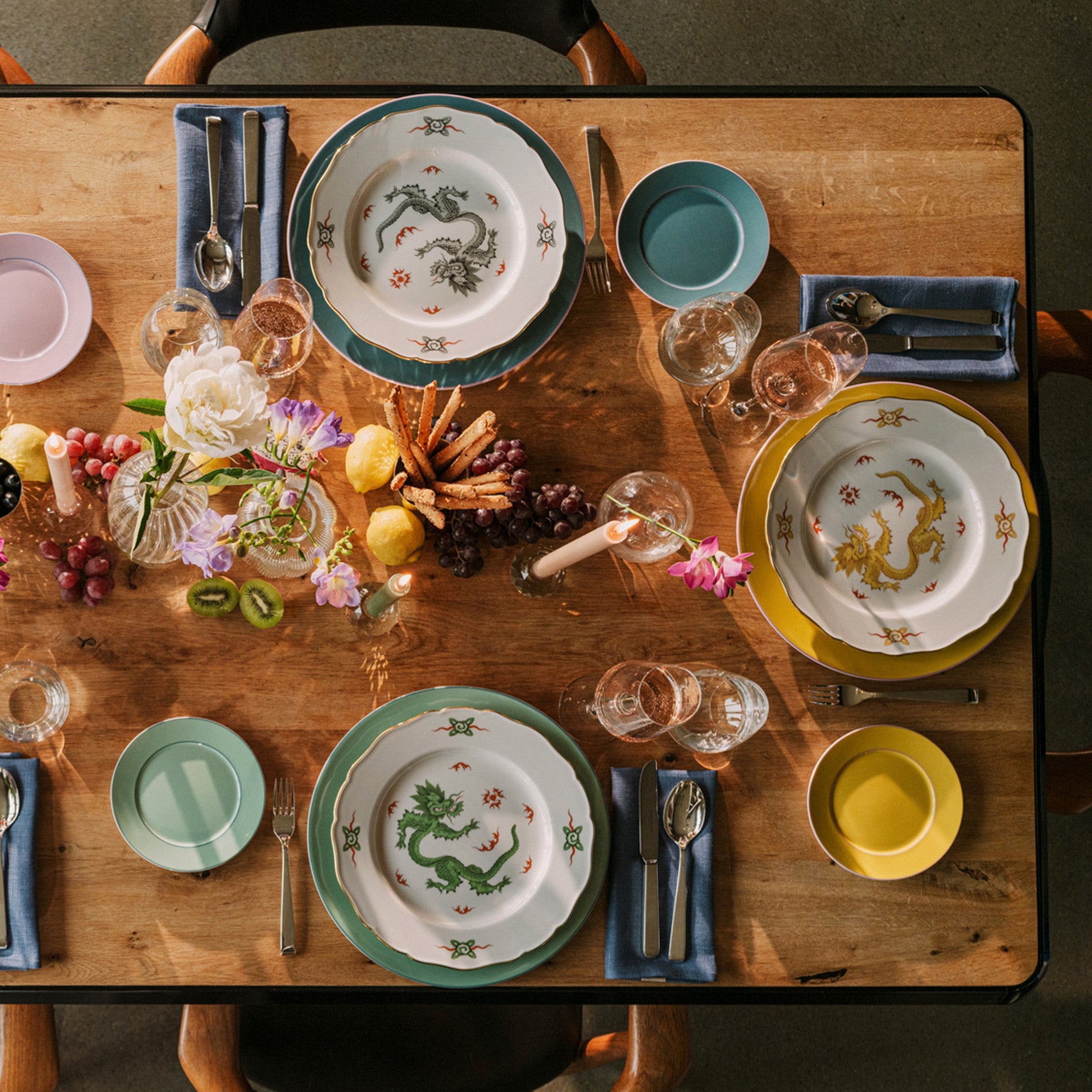 Platzteller, seladon, Goldrand, Ø 33 cm | Meissen No.41 Urban Colours 79B532-41478 - Meissen Weimar