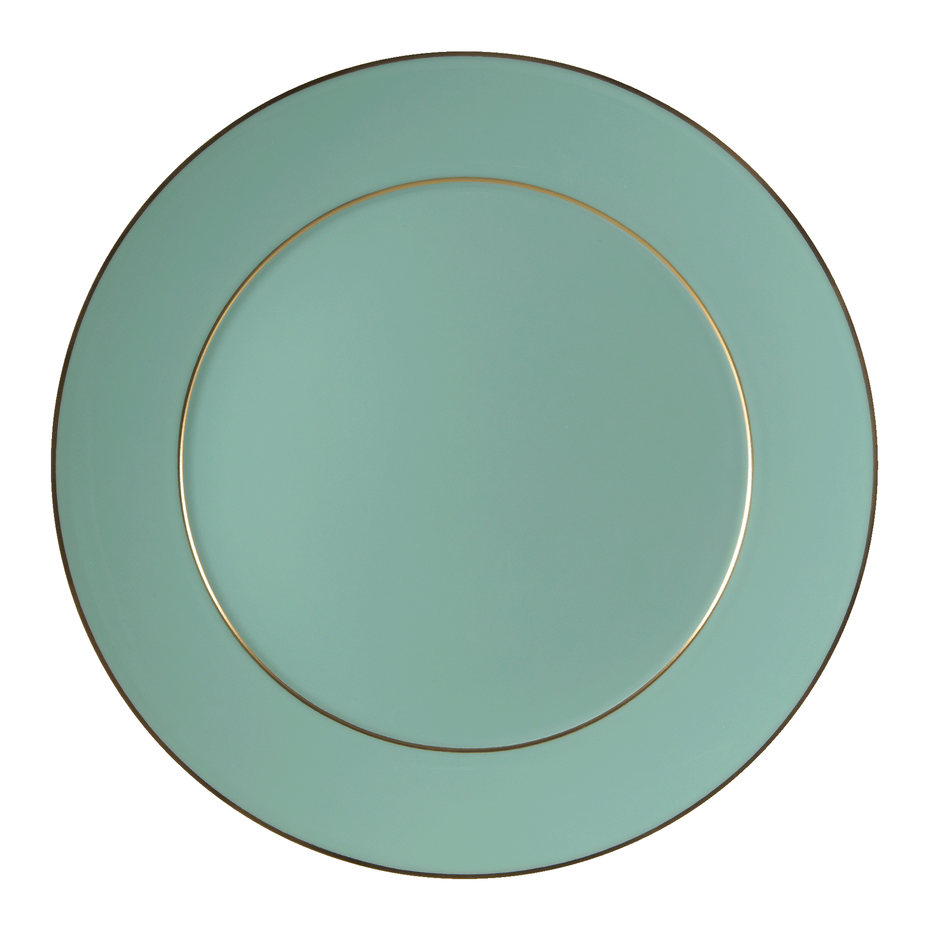Platzteller, seladon, Goldrand, Ø 33 cm | Meissen No.41 Urban Colours 79B532-41478 - Meissen Weimar