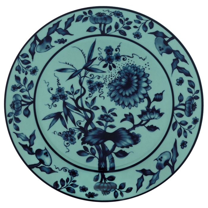 Platzteller Seladongrün Ø 33 cm | Meissen No.41 Zwiebelmuster