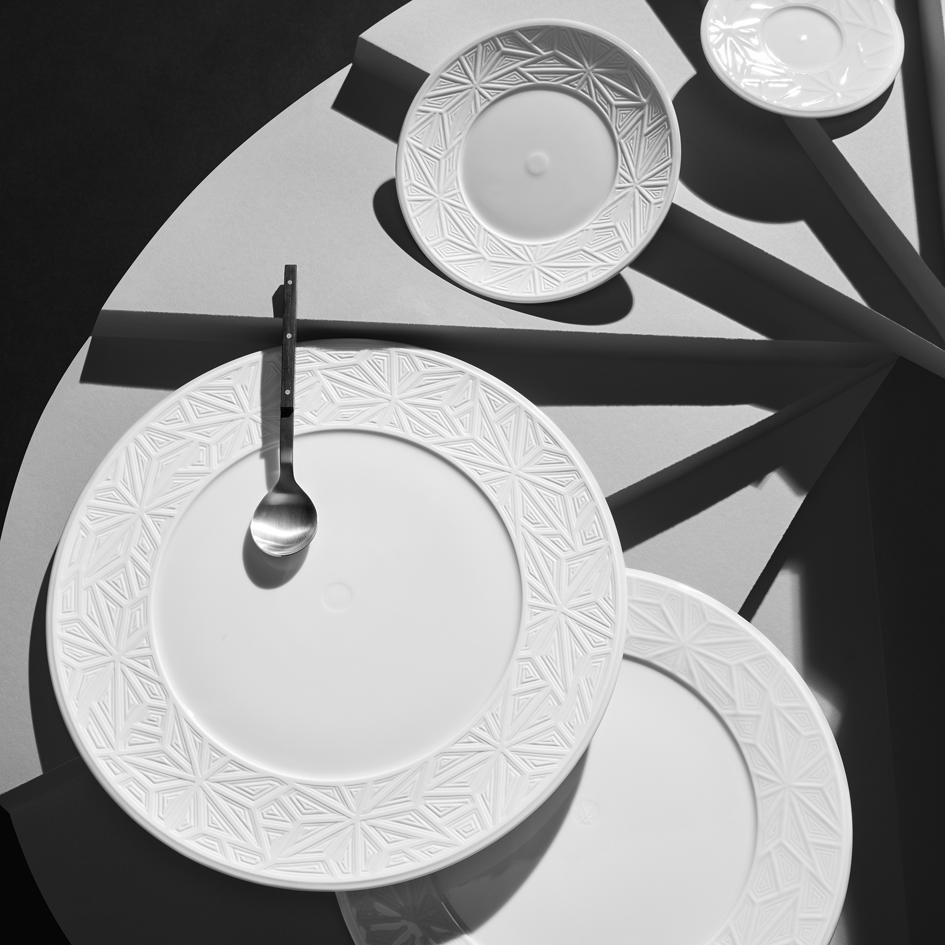 Platzteller, Weiß, Ø 33 cm | Meissen Vitruv Graphic 000001 - 45478 - Meissen Weimar