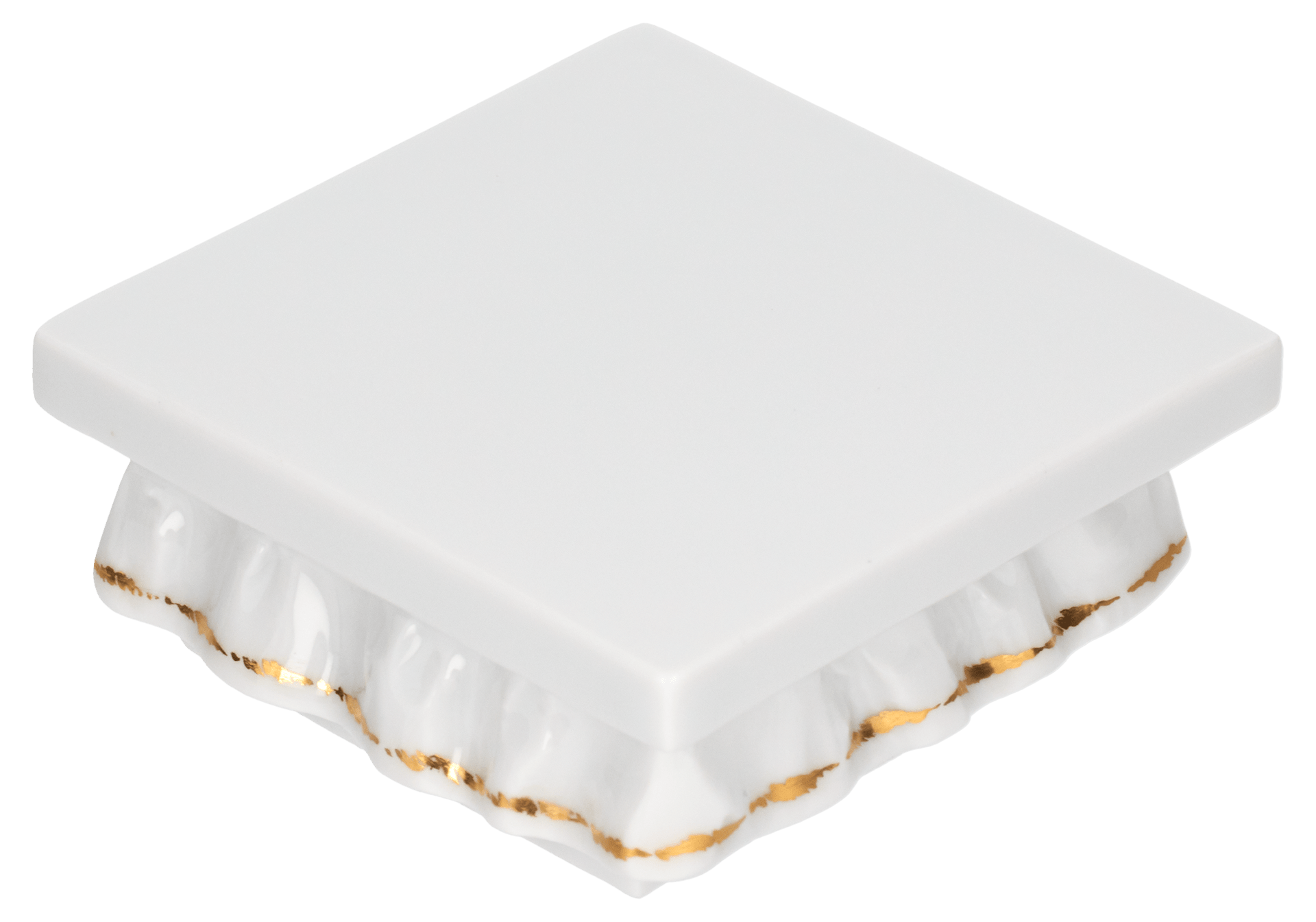 Podest, bunt und gold staffiert, 6,5 x 6,5 cm | Meissen Figuren Individuell 900300 - 73624 - Meissen Weimar