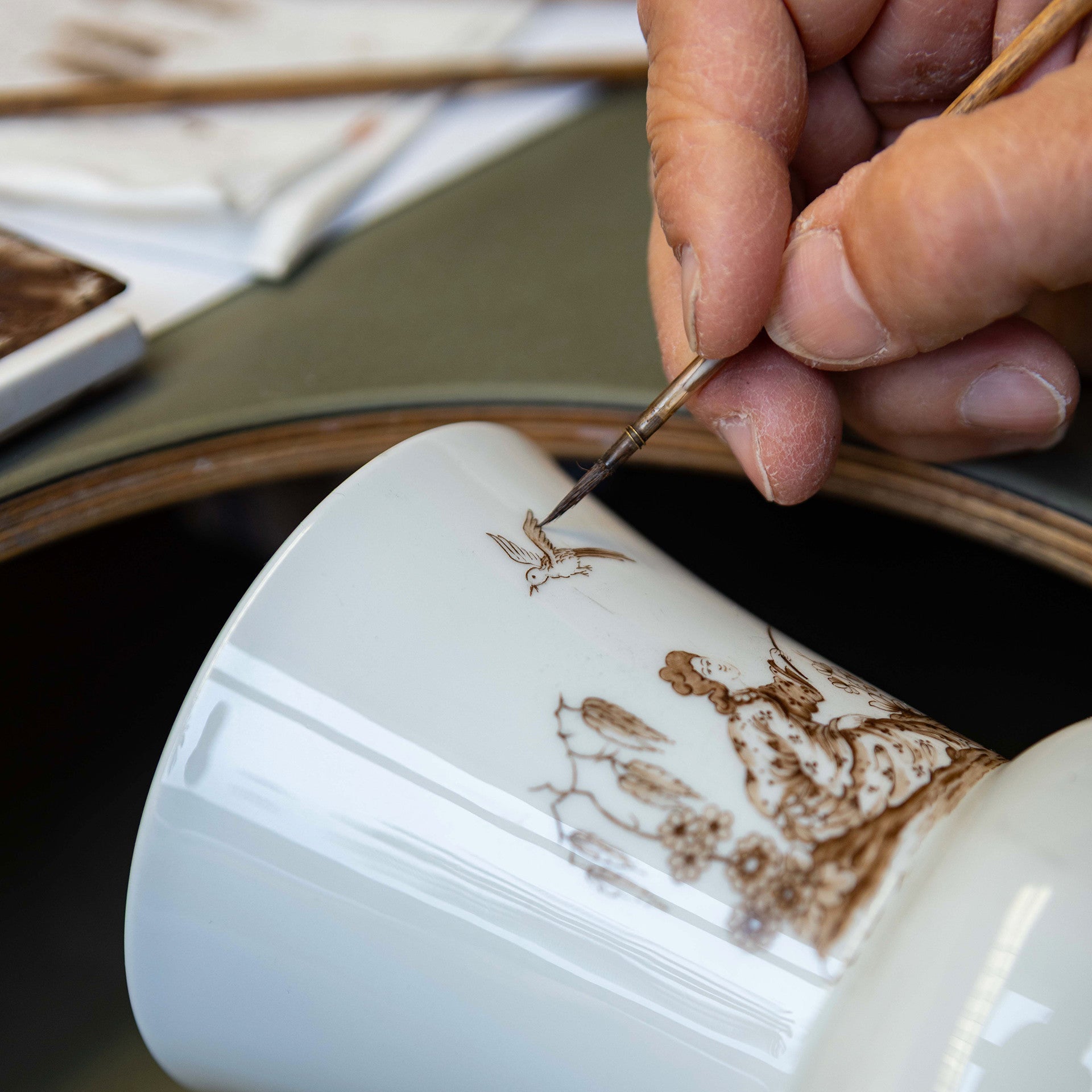 Pokal "Höroldtsche Chinoiserien", Lim. 25, H 18 cm | Meissen Limited Edition 28A874-51141 - Meissen Weimar