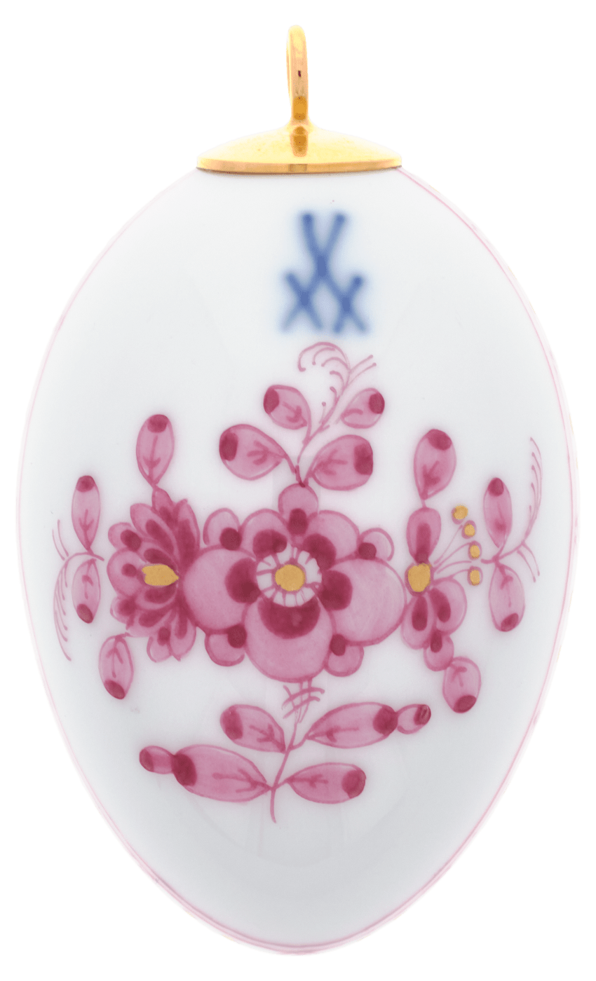 Porzellan - Ei, Indian Painting, H 4,3 cm | Meissen Zweigschmuck Osterei Kollektion 343401 - 55m03 - Meissen Weimar