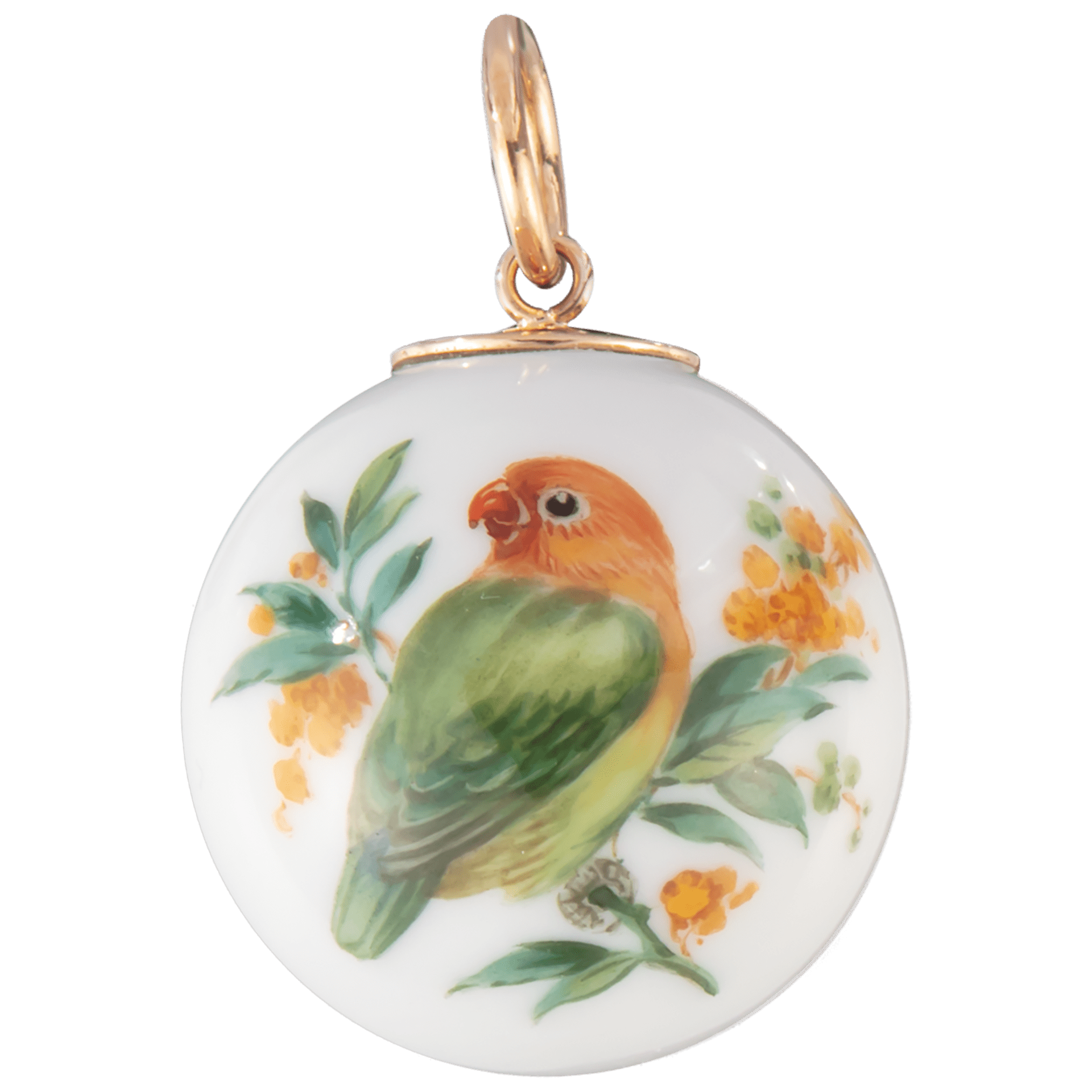 Porzellananhänger Boule Pfirsichköpfchen, Ø 2,1 cm | Meissen Boule Collection 26a118 - 55m34 - Meissen Weimar