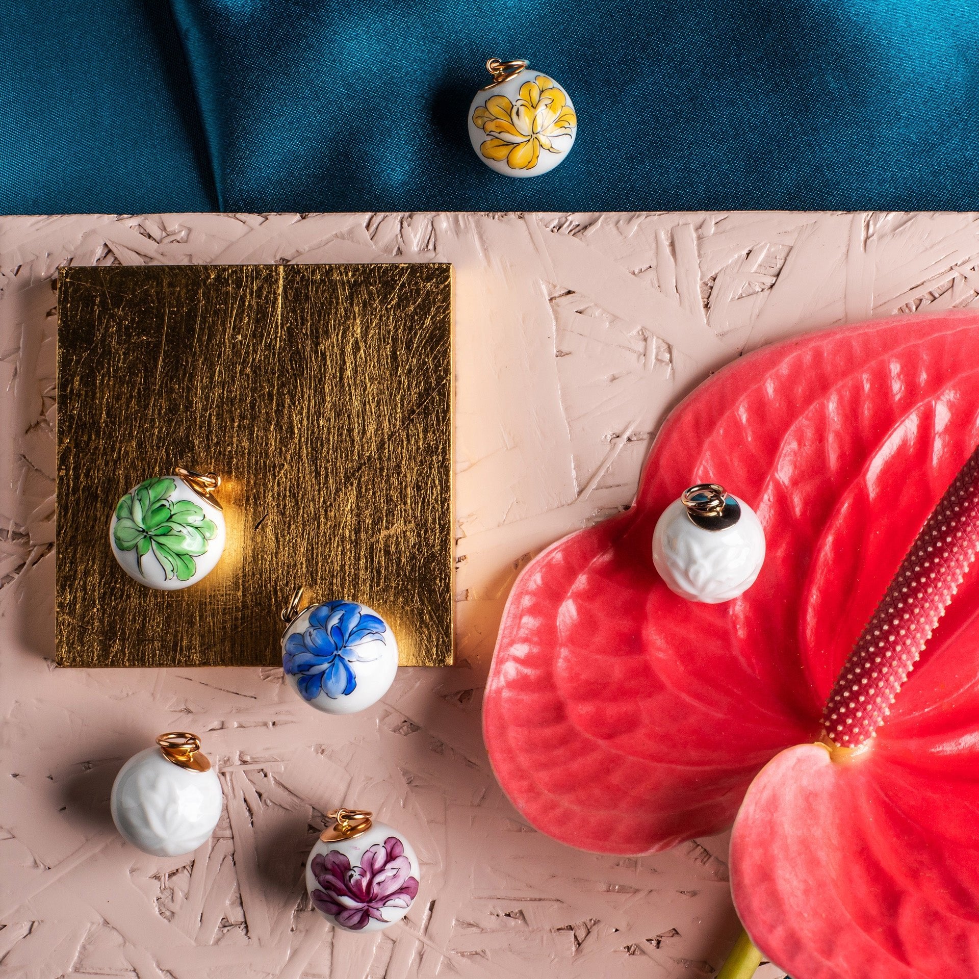 Porzellananhänger Boule, Weiß, Ø 1,9 cm | Meissen Porzellananhänger 000001-55m47 - Meissen Weimar