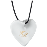 Porzellananhänger, Goldmonogramm, H 2,5 cm | Meissen Porzellananhänger