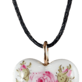 Porzellananhänger Herz Rosé 2,2 cm | Meissen Porzellananhänger