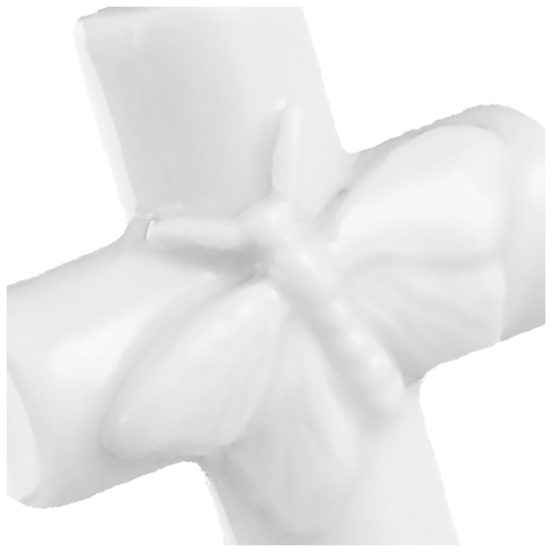 Porzellananhänger Kreuz Schmetterling Weiß, Roségold 750 | Meissen Porzellananhänger 000001-55m71 - Meissen Weimar