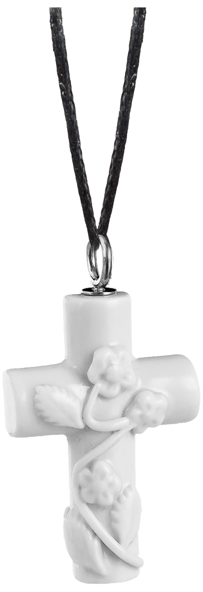 Porzellananhänger Kreuz Vergissmeinnicht Weiß, 5 g | Meissen Porzellananhänger 000001-55m68 - Meissen Weimar