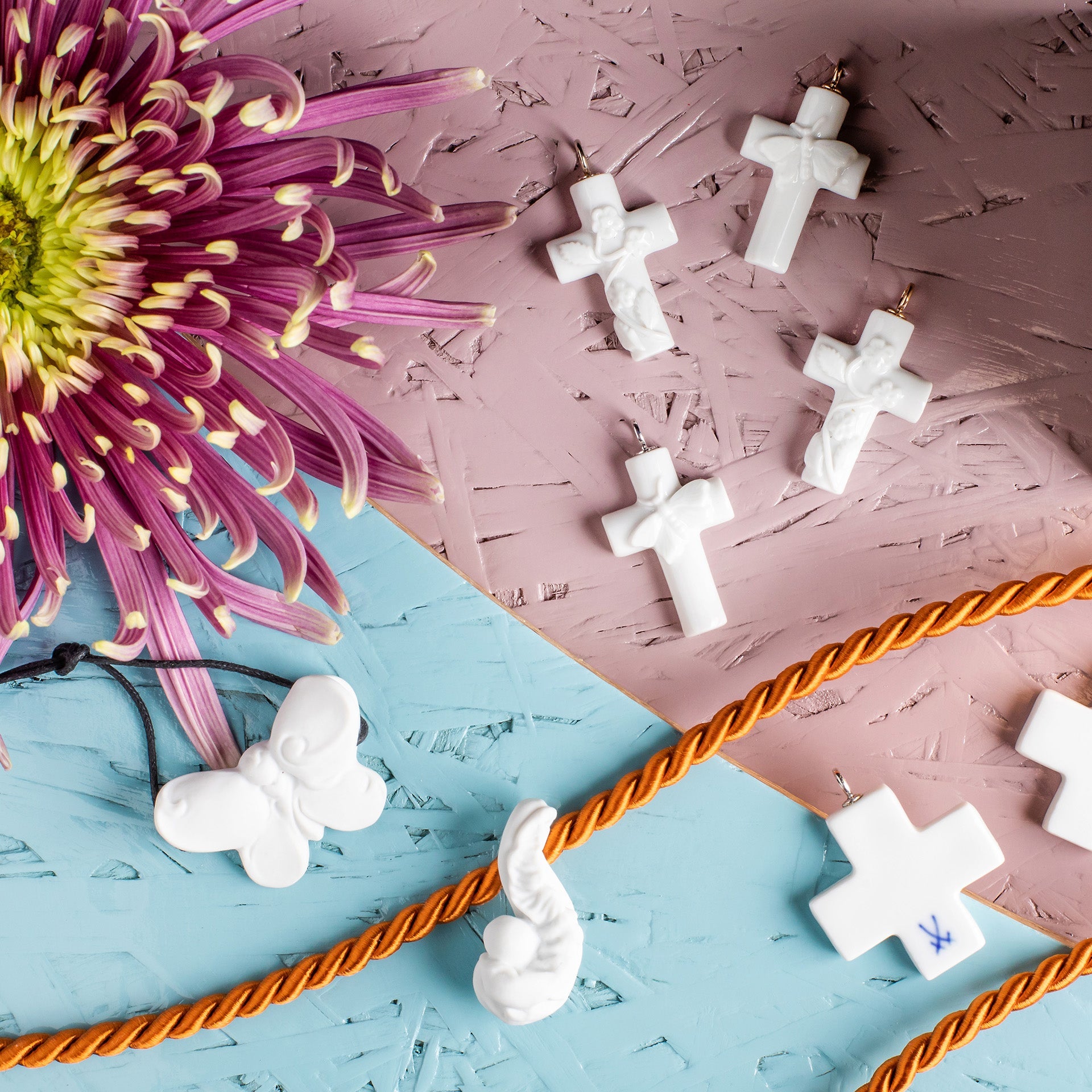 Porzellananhänger Kreuz Weiß, 5 g | Meissen Porzellananhänger 000001-55m69 - Meissen Weimar