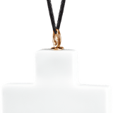 Porzellananhänger Kreuz Weiß, H 3,7 cm | Meissen Porzellananhänger