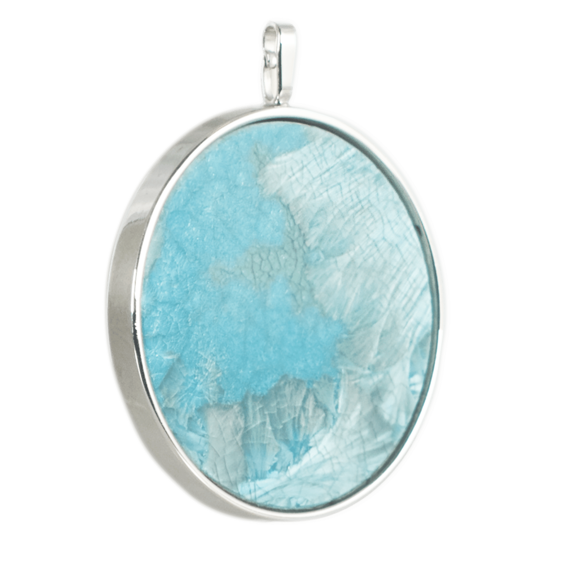 Porzellananhänger Kristallglasur Türkis - Kobaltblau Ø 3 cm | Meissen Porzellananhänger 65c181-58s01 - Meissen Weimar