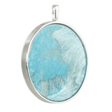 Porzellananhänger Kristallglasur Türkis-Kobaltblau Ø 3 cm | Meissen Porzellananhänger