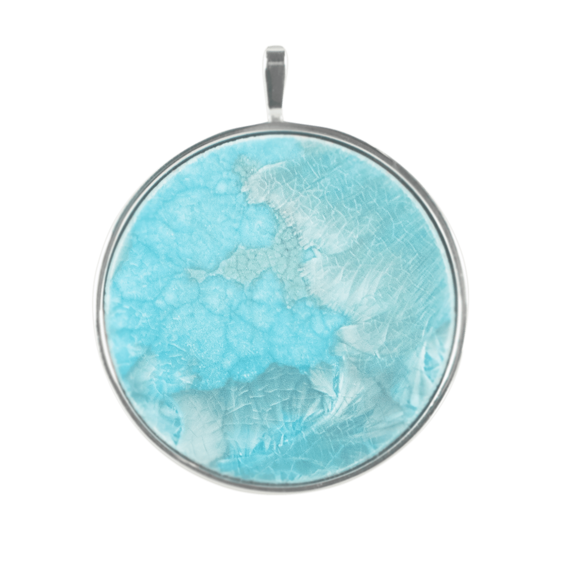 Porzellananhänger Kristallglasur Türkis Ø 3 cm | Meissen Porzellananhänger 65c178-58s01 - Meissen Weimar