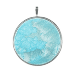 Porzellananhänger Kristallglasur Türkis Ø 3 cm | Meissen Porzellananhänger