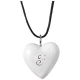 Porzellananhänger, Monogramm in Platin, H 2,4 cm | Meissen Porzellananhänger