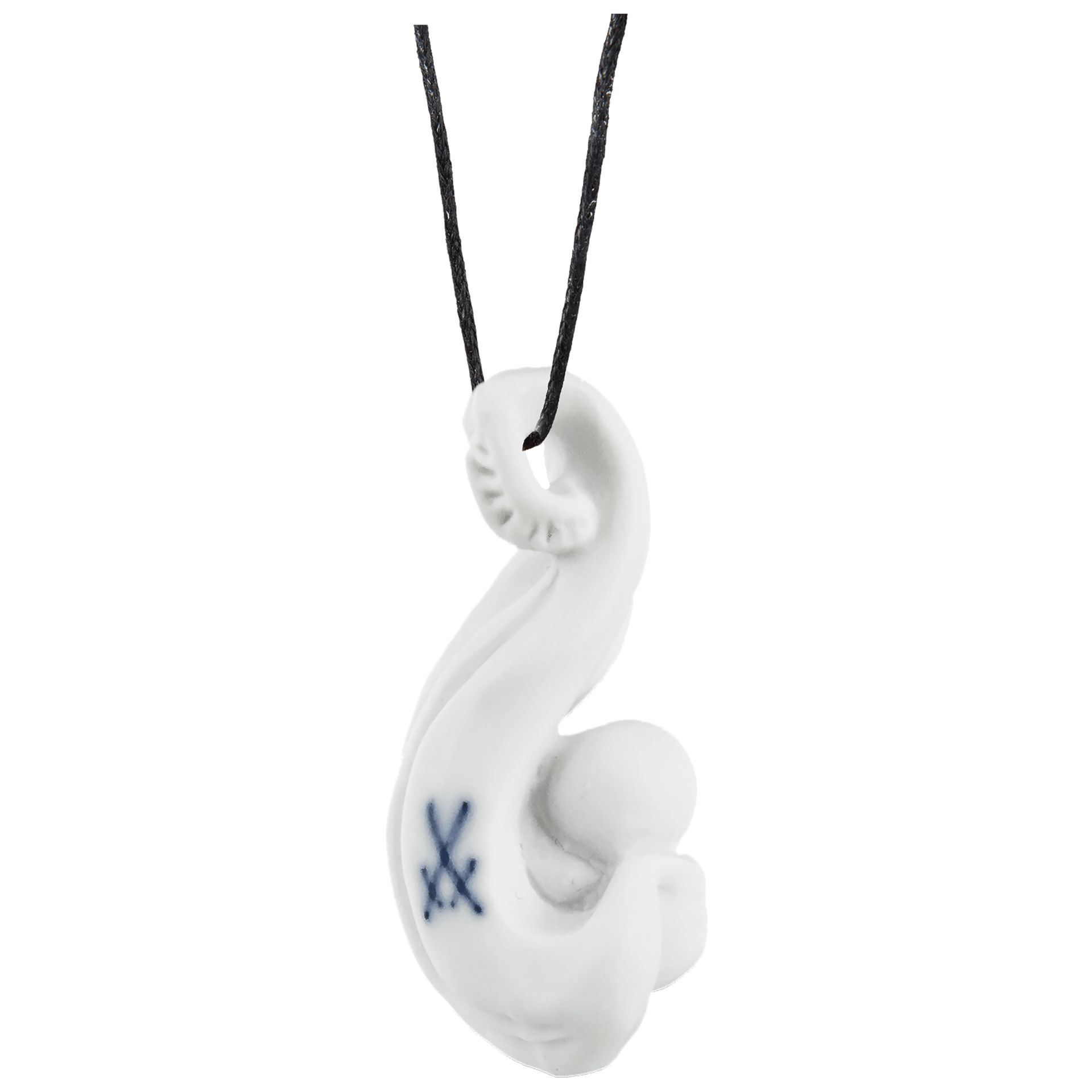 Porzellananhänger Roccaille Weiß, H 3,7 cm | Meissen Porzellananhänger mpj20faw4018 - Meissen Weimar