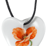 Porzellananhänger, Wilder Mohn, H 2,5 cm | Meissen Porzellananhänger