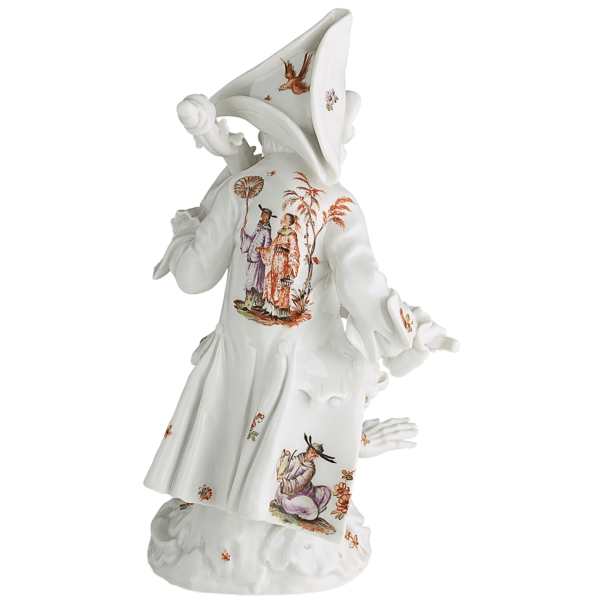 Porzellanfigur Affenkapelle Baßgeiger, handbemalt, H 15 cm | Meissen Figuren - Edition Affenkapelle 91c102 - 60002 - Meissen Weimar