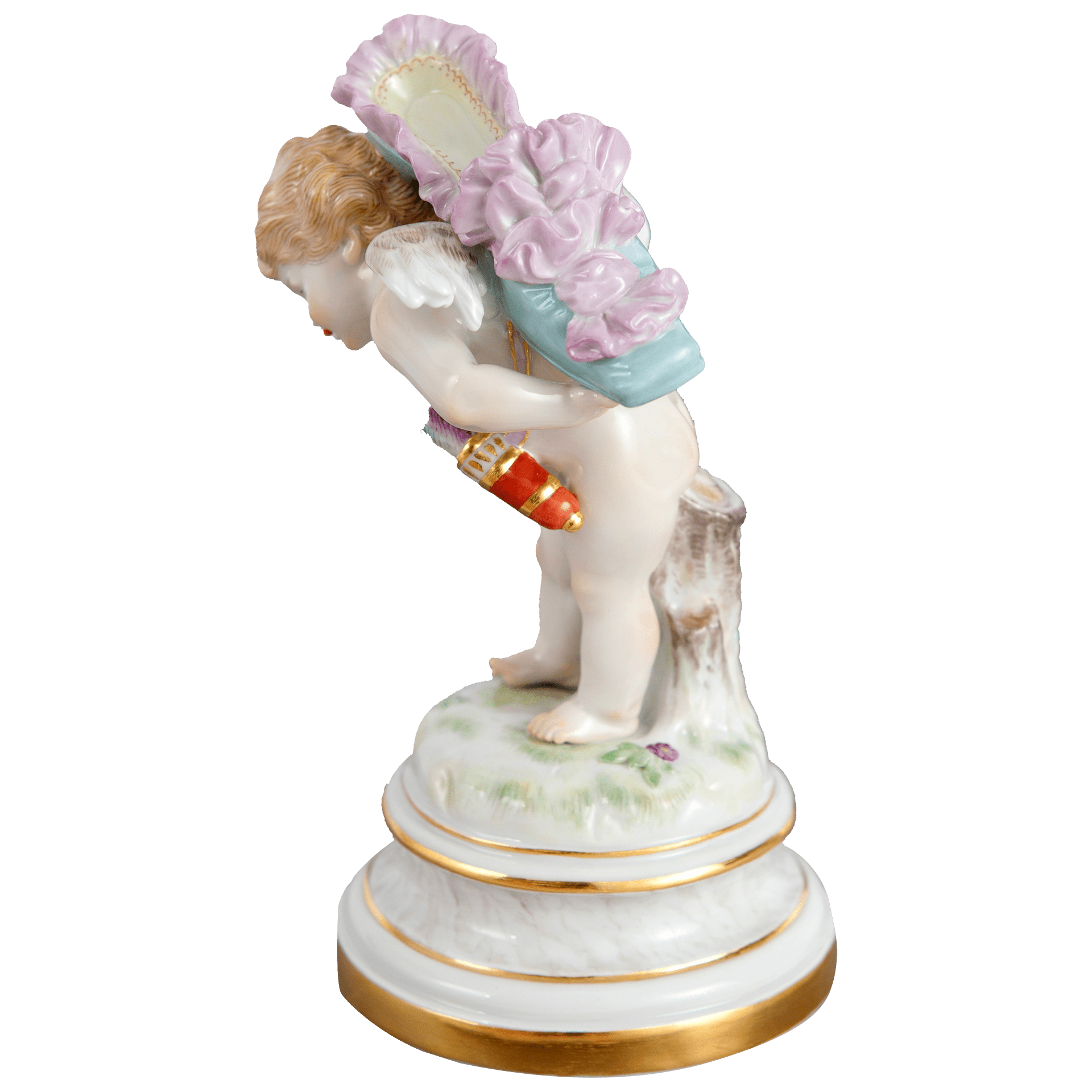 Porzellanfigur Amor, bunt und goldstaffiert, H 17,5 cm | Meissen Figuren Individuell 900300 - 70681 - Meissen Weimar